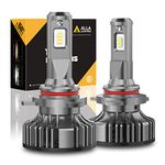 Alla Lighting 9012 HIR2 LED Headlight Bulbs, 10000Lms 600% Brighter 6000K~6500K Xenon White, Dual High/Low Beam Conversion Kits Replacement Bulbs