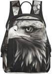 Dwrepo Backpack Laptop Backpack For Men Women Adjustable Business Computer Bag Eagle Black And White Casual Daypack