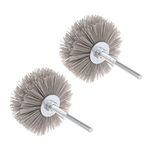 uxcell Nylon Wheel Brush 180 Grits Abrasive Grinding Head with 6mm Threaded Shank 2 Pcs