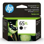 Original HP 65XL Black High-yield Ink Cartridge | Works with HP AMP 100 Series, HP DeskJet 2600, 3700 Series, HP ENVY 5000 Series | Eligible for Instant Ink | N9K04AN