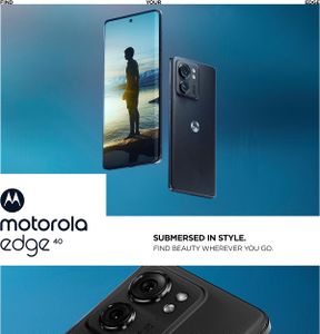 Motorola Edge 40 Smartphone, Jet Black – 6.55” OLED Display
