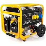 JCB 7.9kW / 9.8kVA Petrol Site Generator, 115V / 230V 15hp 457cc JCB Engine, Recoil & Electric Start Building Worksite Open Frame Generators Single Phase 3 year Warranty