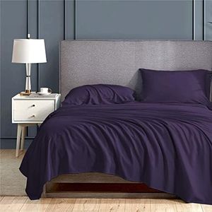 Day Care® 500TC Super Soft Elegant Colors Bedsheet 100% Egyptian Cotton Navy Blue Queen Size (92" x 102") 2 Peice Pillow Cover Size(18"x28") | Oeko-Tex Certified