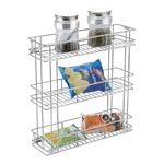 SmartSlide 3-Tier Stainless Steel Bottle Pull out Basket for Modular Kitchen/Kitchen Cabinet Drawer/Multipurpose Container Shelf Organizer/Kitchen Trolley (10 X 20 X 21 INCH)