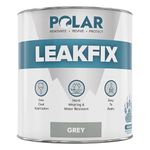 Polar Leak Seal Paint - 1L, Grey - Waterproof Roof Sealant for Leaks & Cracks - Seals and Protects Roofs, Gutters, & Drainpipes from UV Damage - Easy One Coat Application