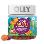 OLLY Kids Multi-Vitamin and Probiotic Gummy Supplements, Yum Berry Punch, 70 Count