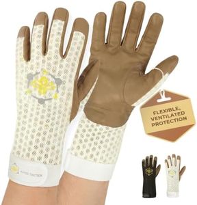 Apis Tactical Heavy Duty Beekeeping Gloves Extended Cuff, 5mm Goatskin w/Patented Ventilation & Dexterity, Beekeping Supplies (Off White, XX-Large)