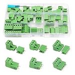 YIXISI 25 Set PCB Mount Screw Terminal Block Pluggable, 5.08mm Pitch 2 Pin / 3 Pin / 4 Pin Straight Plug-in PCB Screw Terminal Block Connector, for PCB