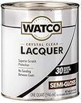 Watco 63141 Lacquer Clear Wood Finish, Quart, Clear Semi-Gloss