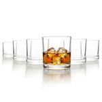 CELLO Liberty DR Whiskey Rocks Glass Set of 6 Pcs, 350 ml Transparent | Leadfree Freezer & Dishwasher Safe Toughened Glass Set for Bar, Liquor, Whiskey, Cocktail, Mocktail, Mojito & Cold Beverages