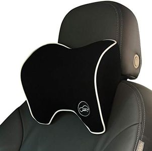 ICOMFYWAY Car Neck Support Pillow for Neck Pain Relief When Driving,Headrest Pillow for Car Seat with Soft Memory Foam – Black