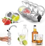 CMLLING 2 Pcs Ice Ball Moulds,4 Hol