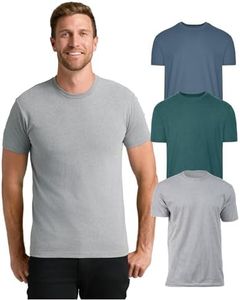 True Classic Mens T-Shirts – Short Sleeve Crew Neck T Shirts for Man, Cotton Blend Plain Novelty Men's T-Shirts, Pack of 3, Variety, M