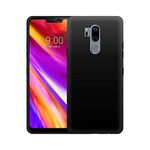 HYPER® Compatible with Sleek Protective LG G7 ThinQ Back Cover Case | Rubberised Matte Hard Cover | Jet Black (Ultra Slim Mobile Phone Case, Camera Protection Bump)