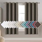 H.VERSAILTEX Linen Blackout Curtain 63 Inches Long for Bedroom/Living Room Thermal Insulated Grommet Linen Curtain Drapes Primitive Textured Burlap Effect Window Drapes 1 Panel - Heather Taupe Gray