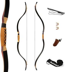 Deerseeker Archery 52" Recurve Bows Traditional Handmade Longbow Ambidextrous Horsebow Set for Adults & Youth Hunting Target Shooting 20-80lbs (horsebow pro)