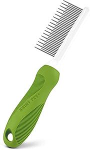 Detangling Pet Comb for Dogs & Cats - Detangler Grooming Tool with Long & Short Stainless Steel Metal Teeth for Dematting Matted Fur, Combing Out Knots, Removing Tangles from Undercoat - Ebook Guide