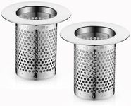 2 Stainless Steel Drain Strainer 5.5 x 5 centimetres, Sink Strainer, for Kitchen Sink & Bathroom, Bath Tub, Shower Drain Hair Catcher, Drain Cover