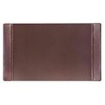 Dacasso Chocolate Brown Leather 34 by 20-Inch Desk Pad with Side Rails