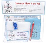 Monster Flute Care and Cleaning Kit | Polishing Cloth, Fingering Chart, Two Handkerchiefs. Everything You Need to Take Care of Your Flute