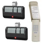 877MAX Garage Door Opener Keypad,with 2 Pcs 893MAX Garage Door Opener Remotes,Work for Garage Door Opener Chamberlain Liftmaster Craftsman with Yellow,Purple,Red,Orange and Green Learn Buttons