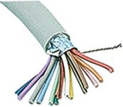 Jameco Valuepro SC25-100VP Multi-Conductor Cable, Shielded, 25 Conductor, 24 AWG, 100' L x 9 mm Dia, Gray