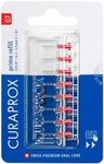 Curaprox Prime CPS 07 Red - 8 Refill Pack - Premium Interdental Brushes - Interdental Flosser