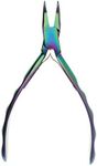 The Beadsmith Chroma Series Bent Chain Nose Plier, 5.5 inches (140mm), Hardened Stainless-Steel Head, Rainbow Titanium Coating, Contoured Comfort Grip Handle and Double-Leaf Spring