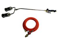 Twin Head 600mm Long Arm Propane Gas Torch Burner + 3m Hose and Regulator