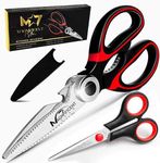 Magnificent Kitchen Scissor, Heavy Duty Scissors for Kitchen Use with Safety Cover & Soft Grip & Multi-Functional Utility Scissors, Shears for Meat Poultry Herbs Cutting, Bottle Jar Opener