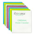 The EcoGurus Swedish Dishcloths for Kitchen, Highly Absorbent Natural Swedish Dish Towels, Cellulose Sponge Cloth - Assorted