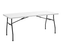 Living and More 6 Foot Fold-in-Half Table with Curve Legs