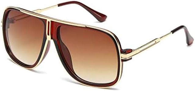 AEVOGUE Sunglasses For Men Goggle Alloy Big Frame Metal Punk Style Shield AE0336