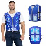 PANGTIKU Cooling Vest With Ice Packs for Men Women - Ice Reflective Vest Cool Jacket for Working in the Hot Weather