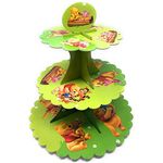 AEX 3 Tier Cake Stand Cardboard | Birthday Cupcake Stands | Cake Stand For Afternoon Tea Stands | Biodegradable Round Food Stand Fruit Dessert Display Cupcake Holder | Winnie The Pooh