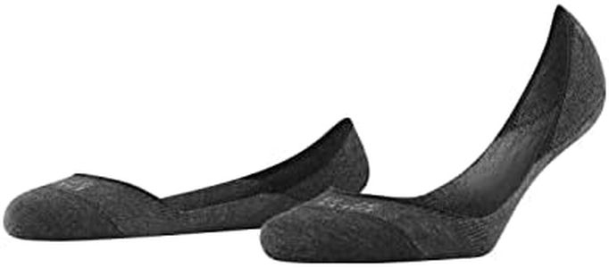 FALKE Women's Step Medium Cut No Show Socks, Sustainable Cotton, Black (Black 3000), 9.5-10.5, 1 Pair