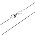 SilverAmber Jewellery UK - 925 Sterling Silver 18" Inch Delicate Italian Classic Round Snake - 0.7 mm Chain Necklace - GCH01018