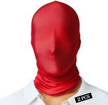 MCJC 2 pcs red hood mask unisex full mask for halloween cosplay full face mask costume