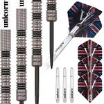 Unicorn Unisex 90% 22g Dart Set, James Wade, Premier, 90/70% Tungsten, Steel Tip & Soft Tip, 18g To 24g, Silver/Yellow, 22 G EU