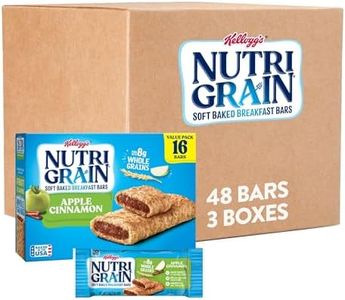 Nutri-Grain Soft Baked Breakfast Bars, Kids Snacks, Bulk Pantry Staples, Apple Cinnamon, 62.4oz Case (48 Bars)