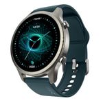 NoiseFit Halo 1.43" AMOLED Display, Bluetooth Calling Round Dial Smart Watch, Premium Metallic Build, Always on Display, Smart Gesture Control, 100 Sports Modes (Forest Green)