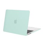 MOSISO Compatible with MacBook Air 13 inch Case 2024 2023 2022 Release M3 A3113 M2 A2681 with Touch ID, Protective Plastic Hard Shell Cover Compatible with MacBook Air 13.6 inch Case, Mint Green