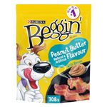 Beggin' Collisions Dog Treats, Peanut Butter - 708 g Pouch (1 Pack)