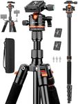 VICTIV 78" DSLR Camera Tripod Monopod, Aluminum Compact Camera Stand Tripod Heavy Duty, Professional Photography Tripod for Travel, 360° Ball Head Tripod for Spotting Scope Telescope Binoculars