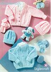 Stylecraft Wondersoft DK Cardigan, Hat & Mittens Knitting Pattern 4771