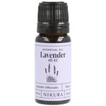 Nikura Lavender 40/42 Essential Oil - 10ml | 100% Pure Natural Oils | Perfect for Aromatherapy, Diffusers, Soap Making, Candle Making | Great for Sleep, Skin, Hair Care | Vegan & UK Made