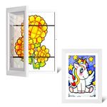 Kids Art Display Frame, 2 Pack Kids Artwork Picture Frames Changeable, A4 Magnetic Front-Opening Childrens Art Storage Frame for Artworks, Schoolwork, Art Projects, Hanging Art, Home, Office