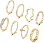 Honsny 14K Gold Plated Stacking Rin