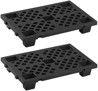 Jeracino 2 Pcs Plastic Pallets, Lightweight Waterproof Floor Pallet, Interlocking Storage Pad with Breathable Grids, Applicable to Indoor and Outdoor, Garages, Kitchen and Basement