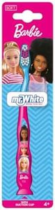 Barbie Little Teeth Toothbrush for Kids 3+ Years - Soft-Touch Rounded Bristles, Comfortable Grip, Protector Cap and Suction Cup for Upright Storage